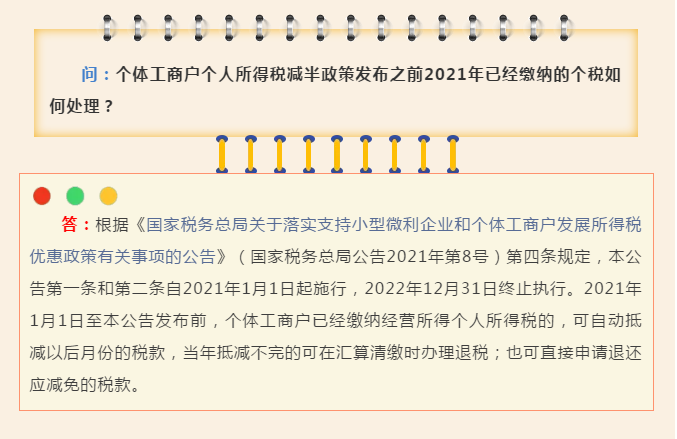 @個(gè)體工商戶，享受個(gè)人所得稅減半政策，必知的4個(gè)熱點(diǎn)問(wèn)題！